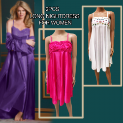 Silky Silk Long Nightdress For Women Spaghetti Straps Nightgown Satin Sleepwear Ladies Sexy Lace Fringe Dress Nightie Homewear,136030N